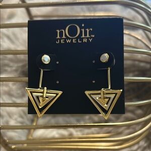 nOir Jewelry Gold Geometric Triangle Earrings